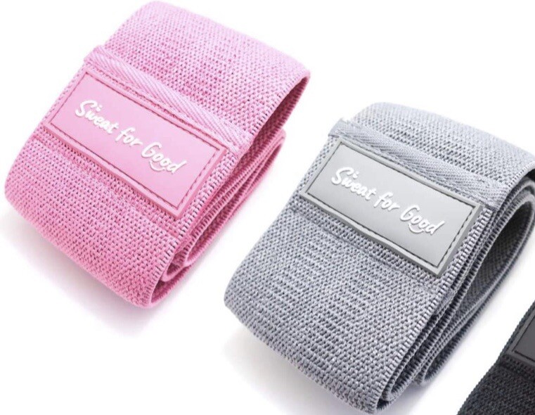 Sweat For Good Hip Set Of Fabric Resistance Bands For Legs Butt Exercise