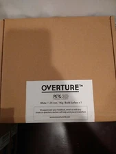 OVERTURE 3D Printer Filament PETG White 1.75mm 1kg, Build Surface