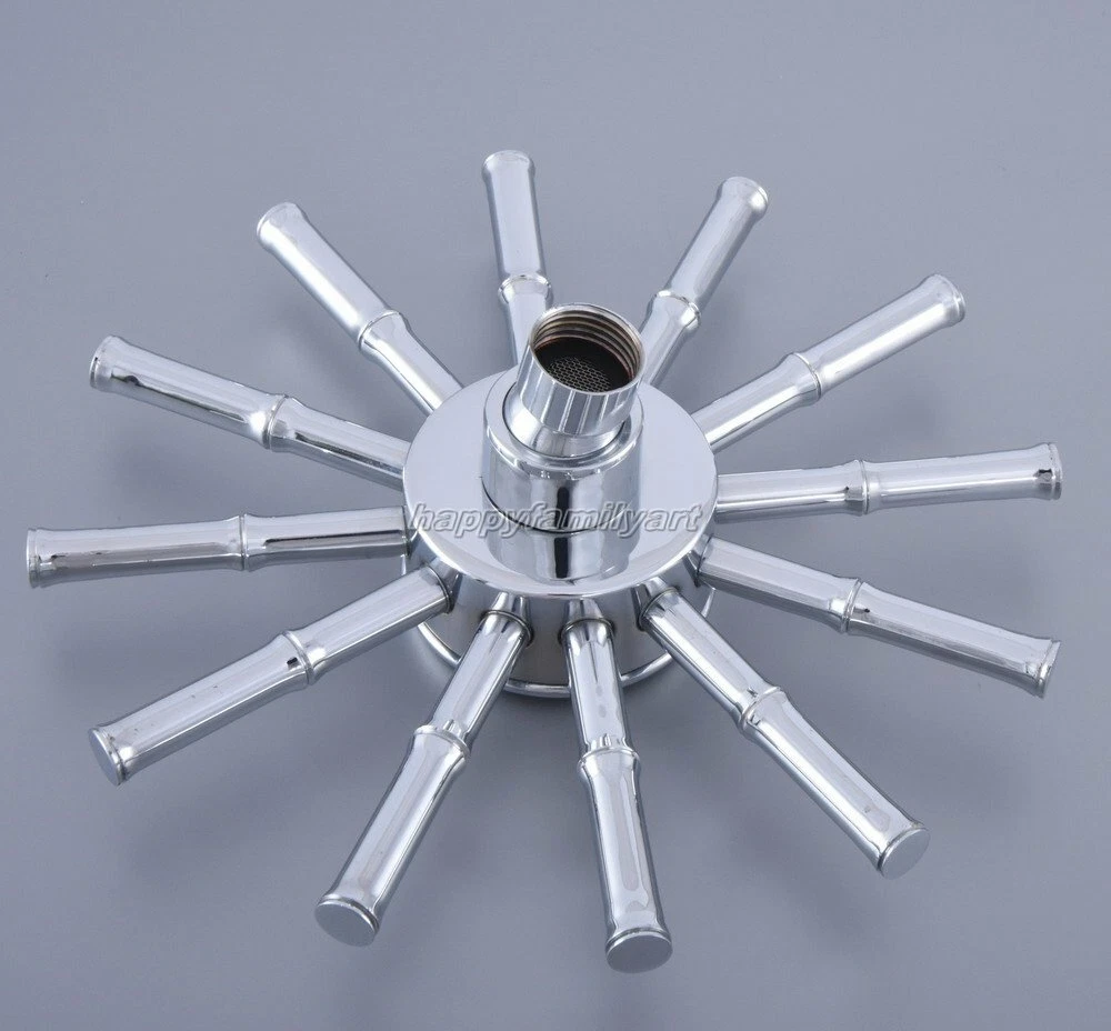 8" inch New Polished Chrome Star Shape Rainfall Rain Bathroom Shower Head ysh230