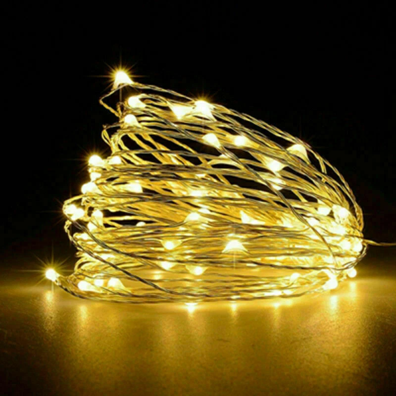 20/50/100X LED Battery Micro Rice Wire Copper Fairy String Lights Party Decor UK - Image 3 of 4