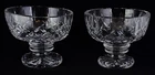 2 Vintage Waterford Signed Lismore Compotes Thick Glass Excellent Condition