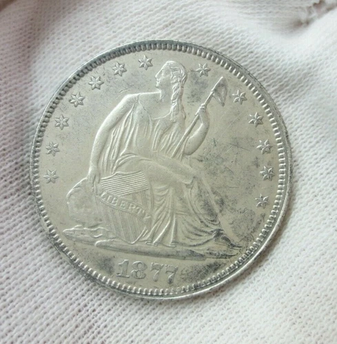 1877 Seated Liberty Half Dollar AU++/UNC (INV72055)