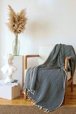 Image of LUXURY SOFT THROW, 100% Turkish Cotton and Quick-Drying - 100x180cm