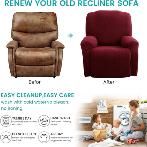 Elastischer Relaxsessel 1-Sitzer Sofa Bezug Schoner Liegesessel Bezug Schoner - Bild 19 von 56