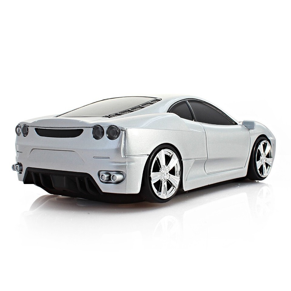 Sports car shape computer mouse optical wireless mice with LED flash ...