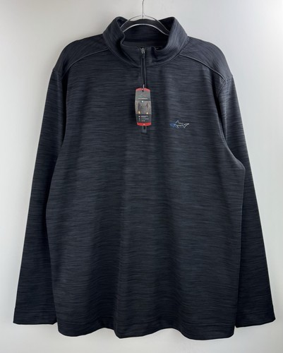NWT Greg Norman Golf 1/4 Zip Black Performance Long Sleeve Pullover Men's XL