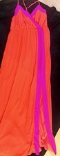 Lulu Color-Blocking Thigh-Split Dress 🔥 Sz Med