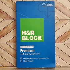 H&R Block Tax Software Premium 2024 PC/Mac [Boxed Key Card ) USA like Turbotax