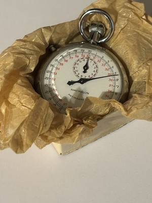 Amchorn Pocket Timer Stopwatch Swiss Made Never Used