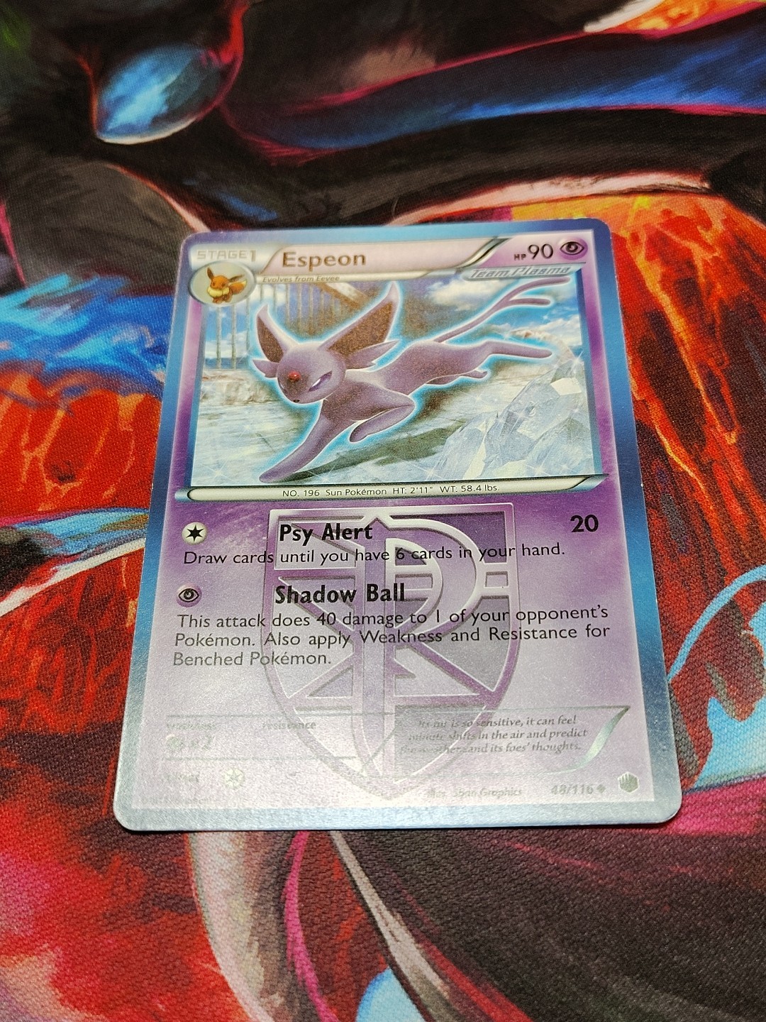 Espeon 48/116 Uncommon Non-Holo Pokemon Plasma Freeze LP Condition