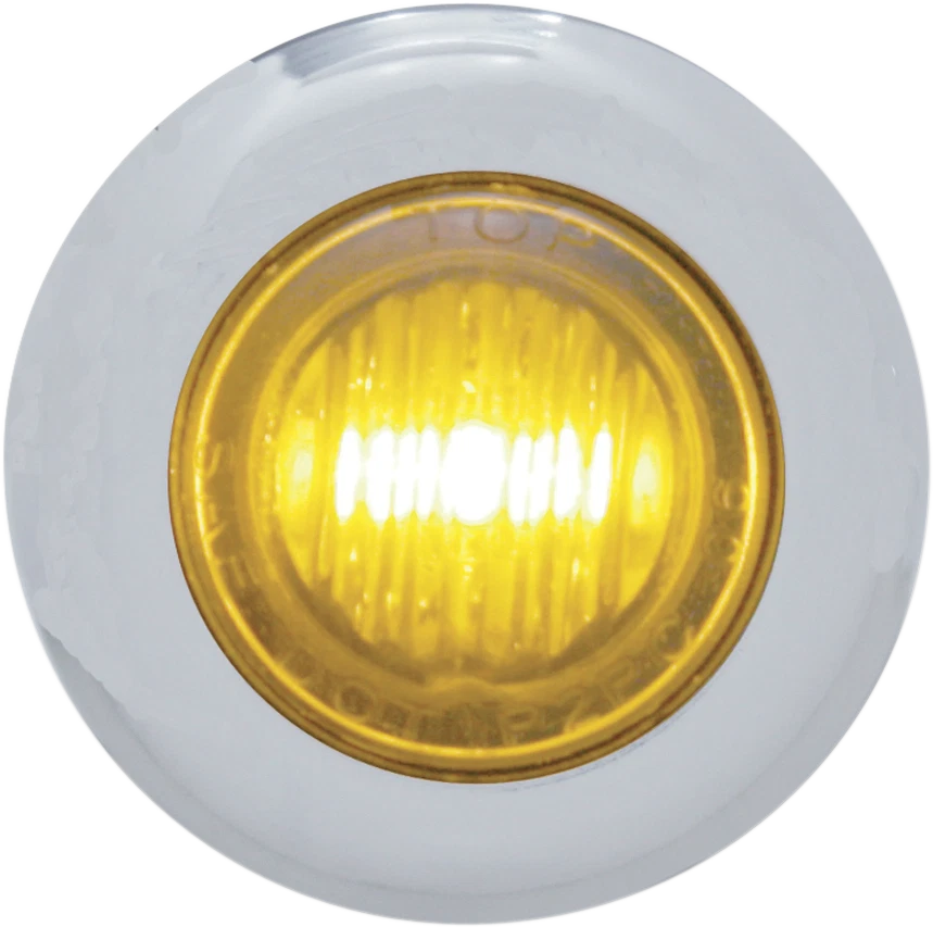 Pro One Янтарный светодиод с прозрачными линзами Хромированный мини-маркер Акцентный фонарь Harley Davidson - Изображение 2 из 3