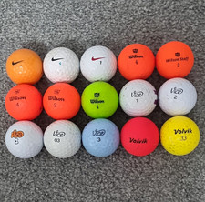 Mixed Brands Recycled Golf Balls x15 Multicolour incl. Wilson Staff Vice ,Volvik