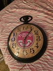 Vintage rare Tuborg Beer Sign clock timepiece bar stopwatch 18x14 breweries pub