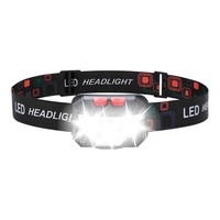 LED Stirnlampe Grifema Wiederaufladbar 8 Modi Bewegungssensor IPX45 Rotlicht