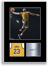 Lebron James Basketball Print Signed Poster Photo Display Gift for Lakers Fans