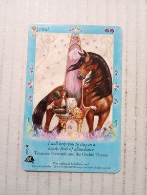 Bella Sara Treasures Jewel 22/55 Gertrude And The Orchid Throne Horse Card 2009