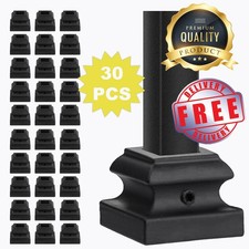 30 Pack Iron Baluster Shoes  1/2" Flat Shoe w/ Screw  Satin Black  NEW