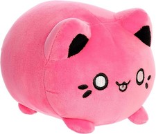 Aurora Enchanting Tasty Peach Vivid Pink Meowchi Stuffed Animal, 7 in