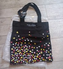 X2 Marc Jacobs Fragrances Multi Colored Flower Daisy Polka-Dot Fabric Tote Bags