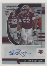 2020 Panini Prizm Draft Picks Rookies Silver Justin Madubuike #177 Auto 0t6p