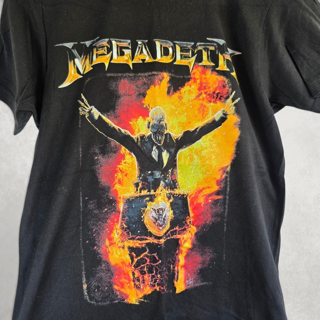 Megadeth T Shirt Mens Small Black Graphic Band Tee Metal Rock Thrash image 2