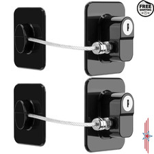 2 Pack Fridge Lock Freezer Lock with 4 Key for Child Safety Refrigerator Locks..