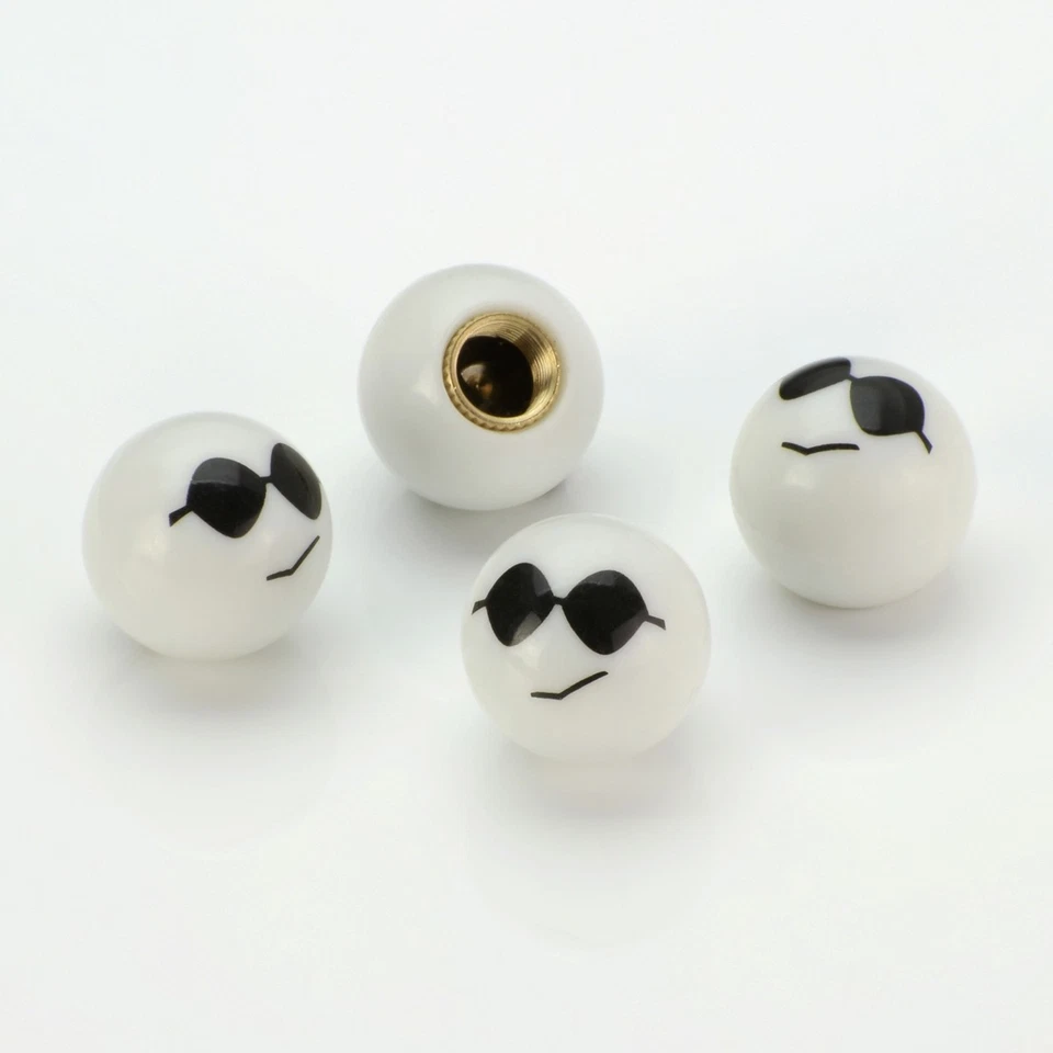 Juego de 4 tapas de válvula de neumático tapa de válvula de coche gafas de sol sonrientes para Volkswagen Golf Foto 2 de 3