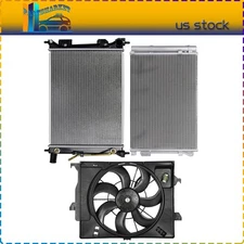 For 2012-2013 Kia Rio 1.6L l4 A/C Radiator Condenser and Cooling Fan Assembly