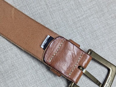 vintage ITALY made BANANA REPUBLIC leather belt 34 brown  display picture 2