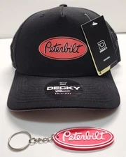 NEW-Peterbilt Decky Brand High Performance Black Color Cap Snapback Free Gifts