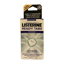 Listerine Ready Tabs Whitening Chewable Mint Tablets Polar Mint 24 Tablets