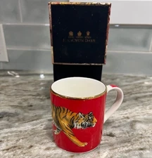 Halcyon Days Tiger Mug Magnificent Wildlife Collection New In Box
