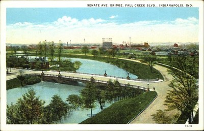 Senate Ave Bridge Fall Creek Blvd Indianapolis Indiana IN