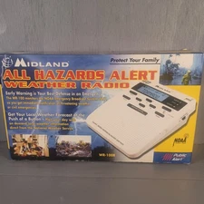 Midland All Hazards Alert Weather Radio WR-100B Tested Working Open Box 