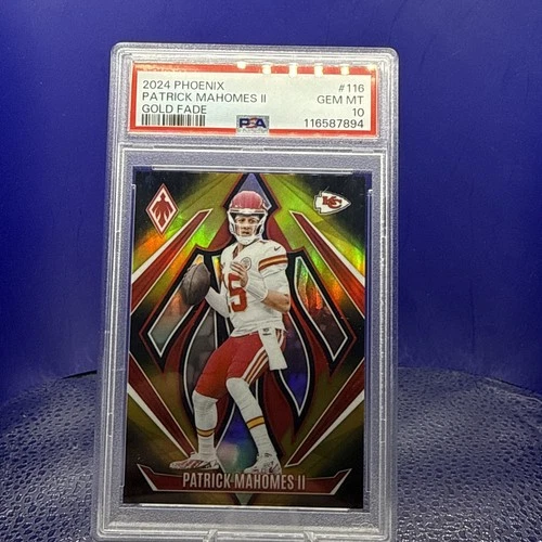 2024 Phoenix Football PATRICK MAHOMES II Gold Fade /125  PSA 10