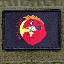 Hellfish Patch Moral Tactical Meme Military Abe Simpsons Hook & Loop 3x2
