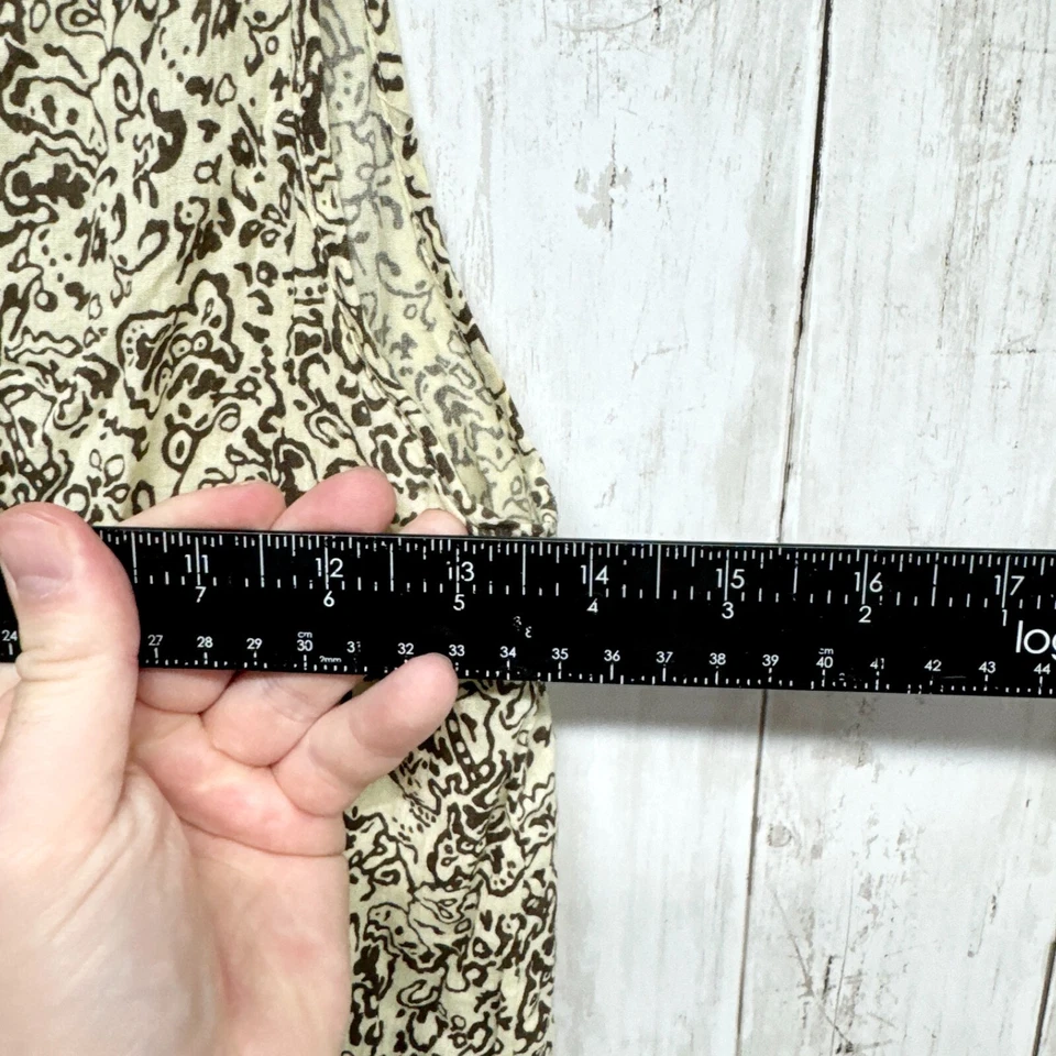 Camiseta sin mangas Steve Alan para mujer P abotonada cachemira patrón floral cuello en V frente algodón Foto 4 de 4