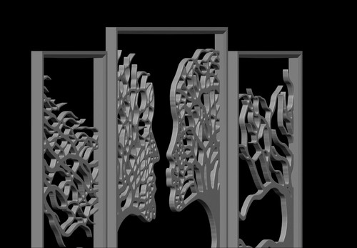 Painting, minimalist, art deco, abstract figure . File STL - OBJ for 3D Printing - 第 7/17 張圖片
