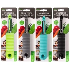 NEW Deluxe Vegetable Peeler Stainless Steel Blade Rubber Ergonomic Handle  USA