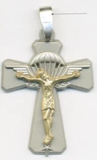 PARATROOPER / CROSS PARA - pendant style - 4.3 x 3.2 cm - silver matt