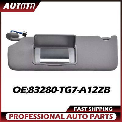 Sun Visor Assembly w/ Mirror Gray Left Driver Side for Honda Pilot 2017-2021