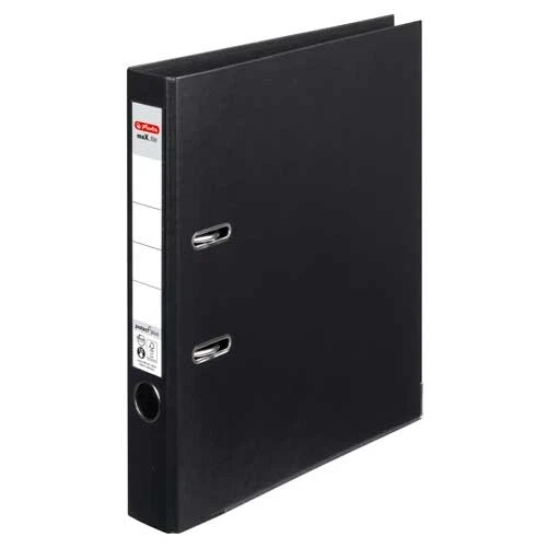 HERLITZ ORDNER MAX.FILE PROTECT VOLL PP COLOR A4 5 CM BREIT SCHWARZ NEU