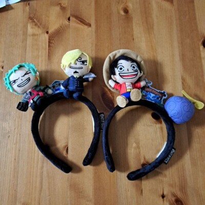 USJ One Piece Headband lot of 2 Luffy Sanji Zoro Universal Studios