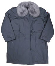XLarge - Czech Army M85 Grey Parka w Collar Ruff Military Jacket Czechoslovakian