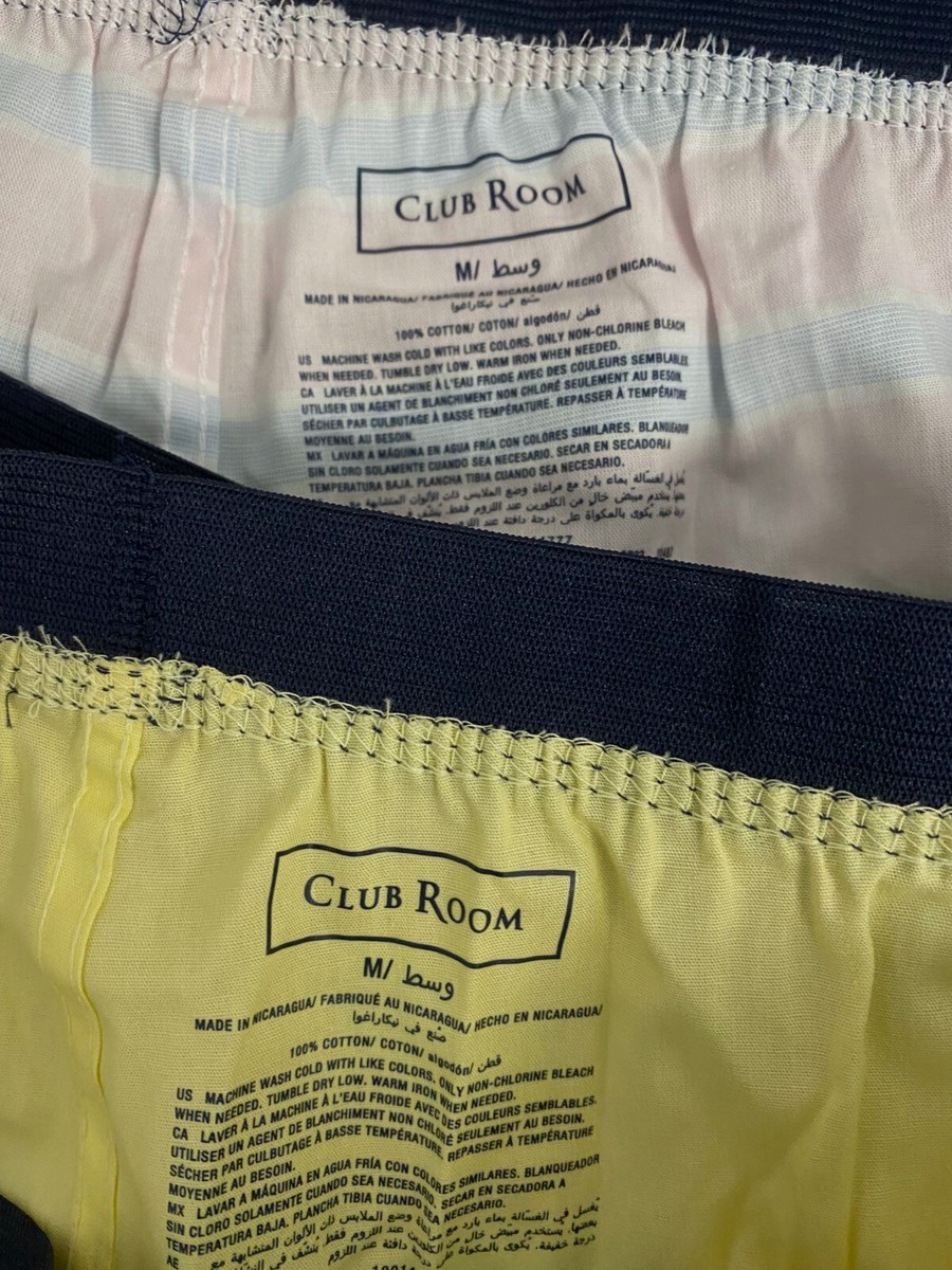 $25 Club Room Men's Pink Yellow Cotton Tagless 2-Pack Underwear