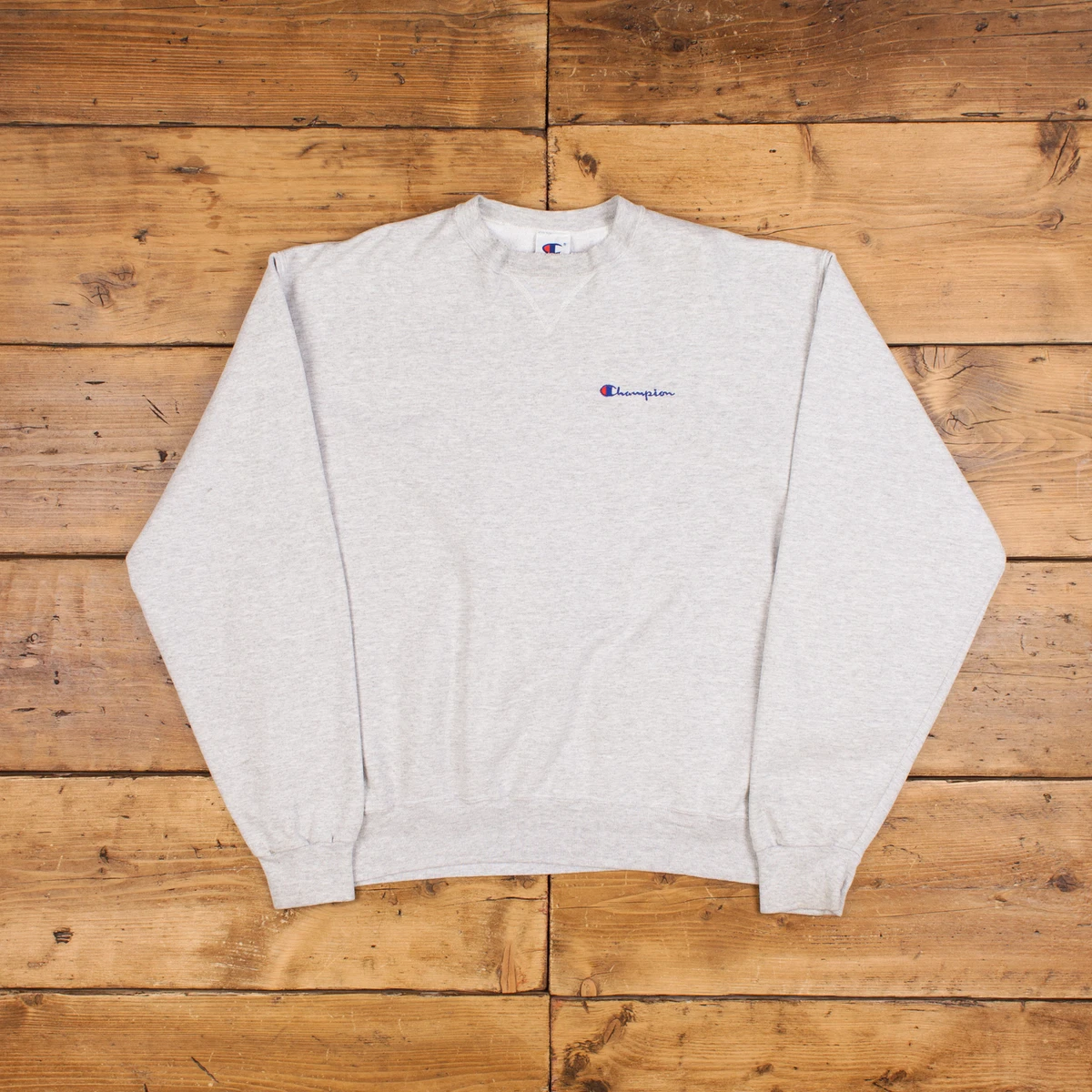 Vintage Champion Logo Sweatshirt 2XL 90s Embroidered Grey
