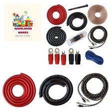 0 Gauge Amp Kit Complete Amplifier Install Wiring Cables - 7500W