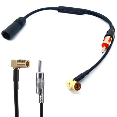   DAB Antenenadapter Spliter für Autoradio Dach Kfz Pkw DAB DIN / SMB Stecker  