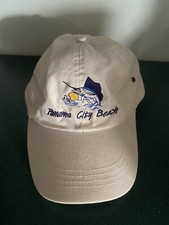 Vintage Panama City Beach Hat Cap Strapback Adult One Size Beige Casual Mens A23