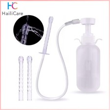 300ml Pump Action Douche Enema Bottle with Nozzle Vaginal Anal Clean Tool Kit